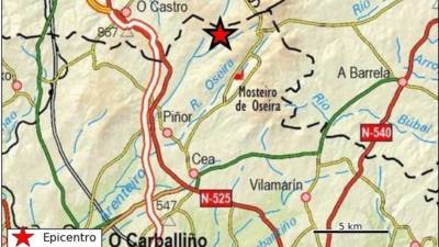 25/11/2020 Terremoto registrado en Piñor (Ourense). INSTITUTO GEOGRÁFICO NACIONAL