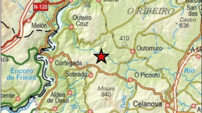Mapa con el epicentro en Gomesende de los dos terremotos de esta madrugada. INSTITUTO GEOGRÁFICO NACIONAL