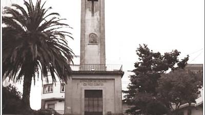 MONUMENTOS. Monumento al Sagrado Corazón de Jesús, levantado en los años cincuenta en Ribeira.