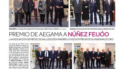 Premio de Aegama a Núñez Feijóo