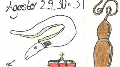 Un debuxo dos alumnos de 6º curso do colexio Xesús Ferro Couselo será o cartel anunciador da Festa da Anguía e Mostra da Caña do País
