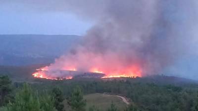 Incendio en Seadur, Larouco (Ourense)