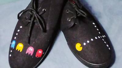 Zapatillas con motivos de Pac-Man. Foto: Espasandín