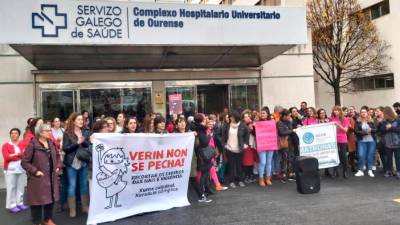 Manifestación en contra del cierre del paritorio de Verín ( EUROPA PRESS - Archivo )