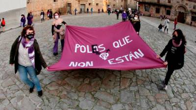 Manifestación convocada polo movemento feminista. Foto: Fernando Blanco