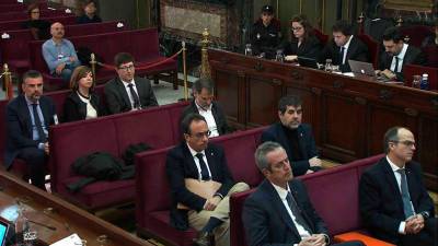 independentistas. Un momento de una sesión judicial sobre el ‘procés’. Foto: EFE