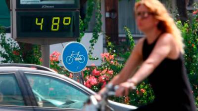 Temperatura registrada por un termómetro urbano este verano en Andalucía. Foto: ECG