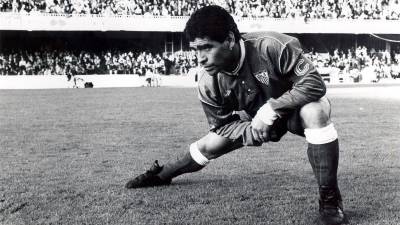 Maradona, con el Sevilla. Foto: S. Sas