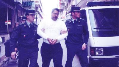 Cambados. Uno de los colombianos detenidos por el asesinato de Manuel Baúlo. Foto: Juan Carlos Roma