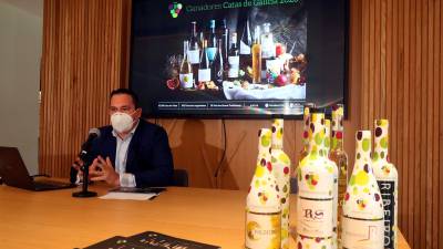 José Luis Cabarcos, durante a presentación, na que anunciou este ano un premio ao mellor deseño da botella e etiquetado. Foto: Xunta