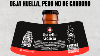 Sello para las botellas retornables de Estrella Galicia. Foto: G.