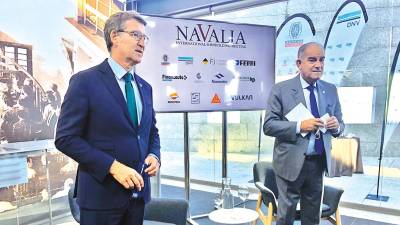 Alberto Núñez Feijóo con José García Costas en la presentación de Navalia. Foto: M.G.