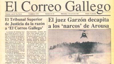 Portada de EL CORREO del 13 de junio de 1990, tras la operación Nécora