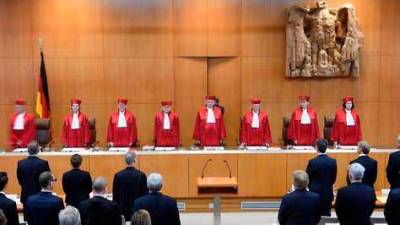 Los magistrados que conforman el Tribunal Constitucional de Alemania. Foto: ECG