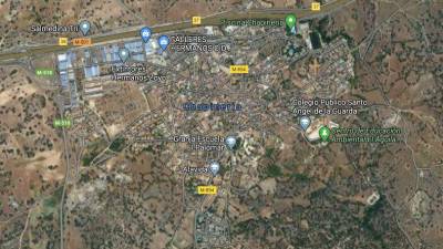 Vista aérea del municipio madrileño de Chapinería, donde fue encontrado el cadáver descuartizado de la mujer. GOOGLE MAPS