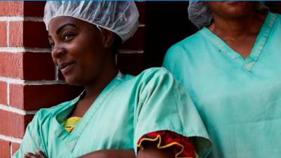Imagen de dos enfermeras en la República Democrática del Congo. FOTO: OMS