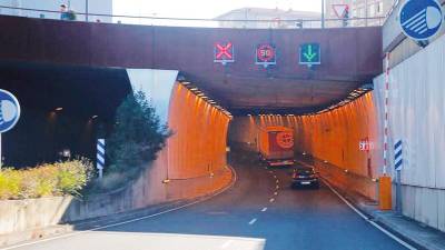 circulación. O túnel do Hórreo sufrirá varios cortes de tráfico as próximas xornadas