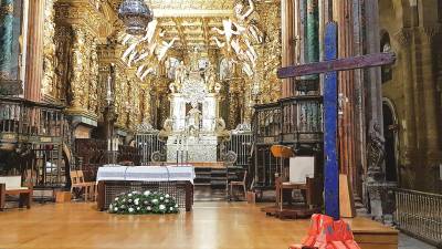 La Cruz de Lampedusa en la catedral de Santiago. Icono del drama migratorio.