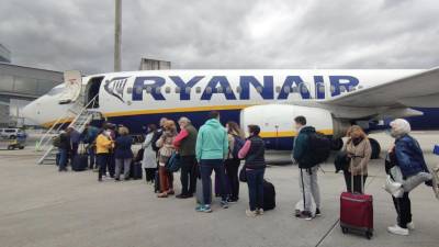 Ayer fue el tercer día de huelga de tripulantes de Ryanair. Foto: F. B.