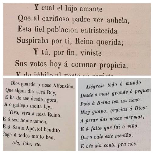 Varios textos de diversos autores para la visita de Isabel II en 1858. Foto: A. P.