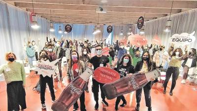 Participantes en el campus de Coca-Cola que se desarrolló el fin de semana en el centro cultural Ágora de A Coruña.
