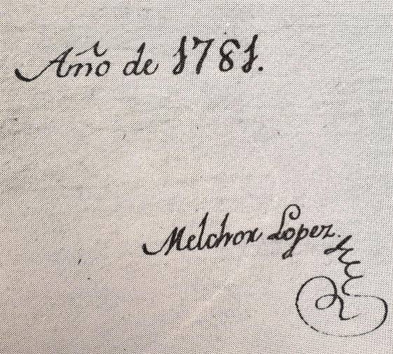 Bella y pulcra caligrafía de M. López en sus escritos y partituras. Foto: A. P.