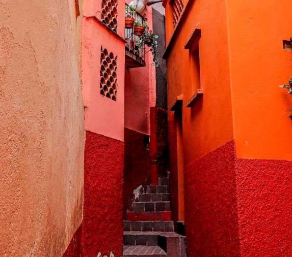 El callejón del beso, en Guanajuato, México.