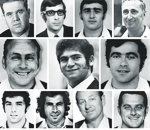 Los once atletas israelíes muertos en Munich 72 a manos de terroristas palestinos