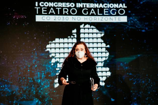 Inma António, presidenta da Academia Galega de Teatro no I Congreso Internacional do Teatro Galego. FOTO: Martín Lagoa