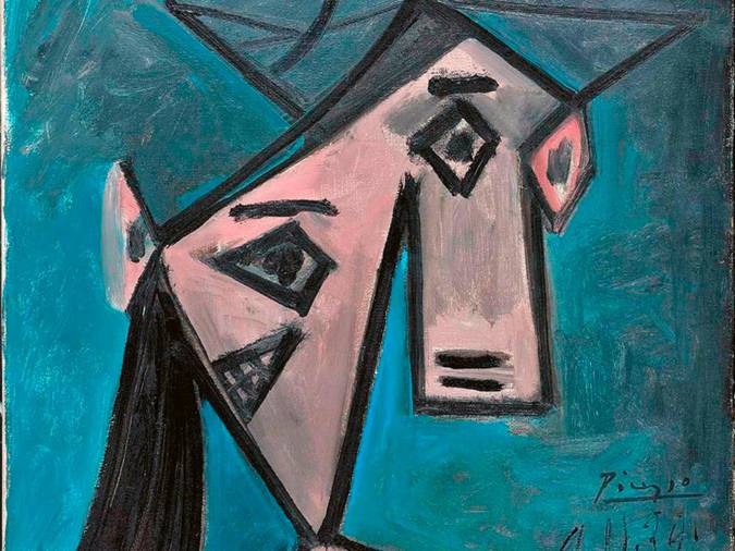 ‘Cabeza de mujer’, obra que Picasso donó a Grecia en 1949 con una dedicatoria en homenaje a su pueblo.