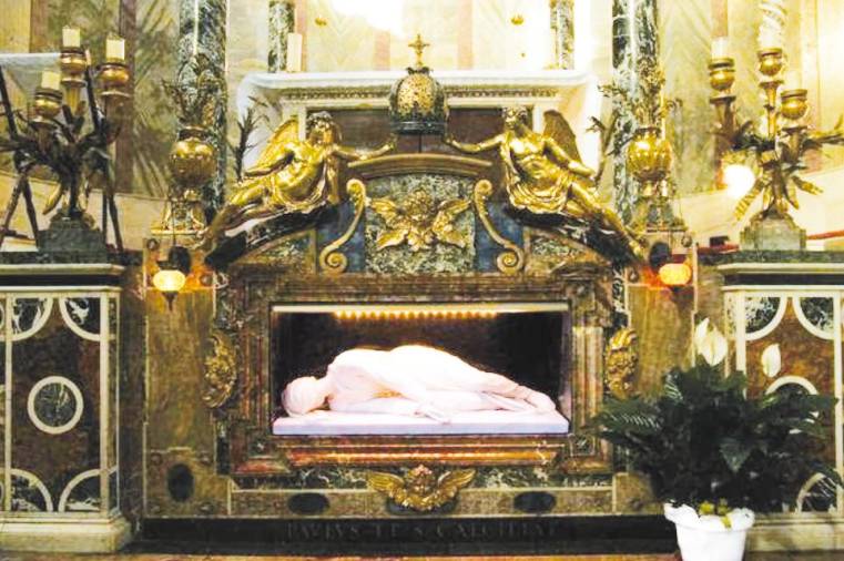 Mausoleo con la urna de Santa Cecilia (Trastevere, Roma). Stefano Maderno. 1600. Foto: ECG