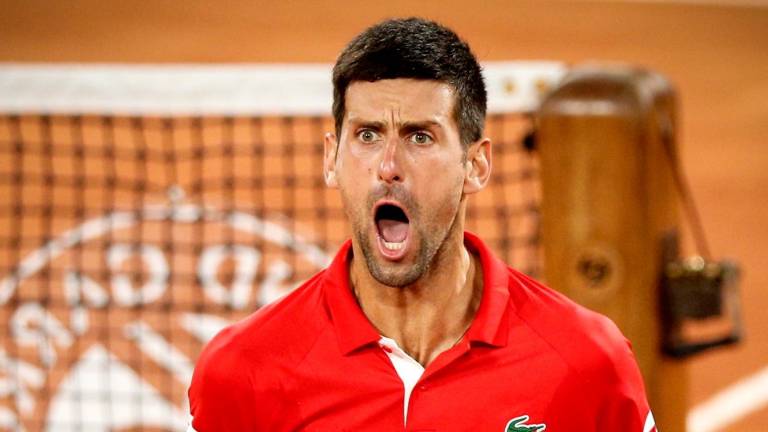 AMBICIÓN Djokovic grita tras vencer a Berrettini. Foto: Efe