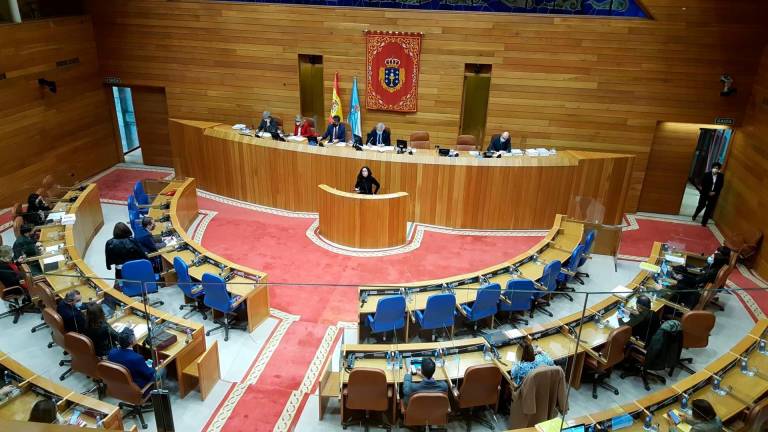 Imagen del Pleno del Parlamento de Galicia, este martes FOTO: PARLAMENTO