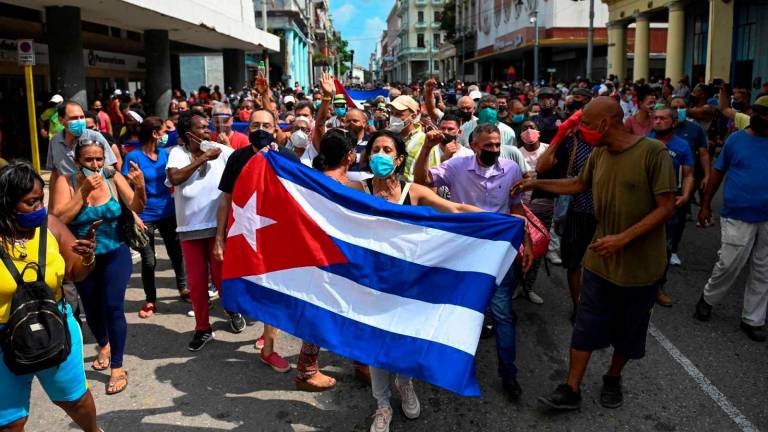 Una de las protestas multitudinarias que recorrieron las calles de La Habana. Foto: rtve.es