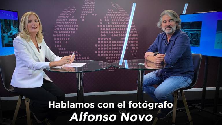María Dobarro y el fotógrafo coruñés Alfonso Novo