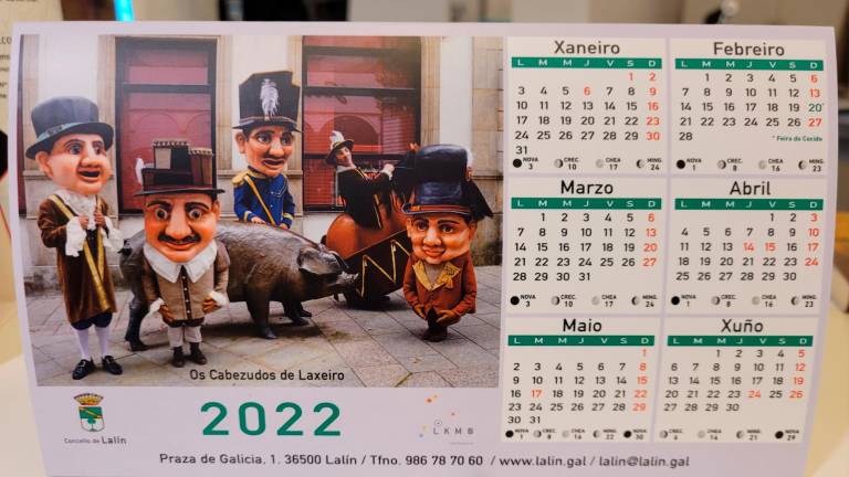 Os cabezudos do cadro laxeriano ‘A Familia de Romea’ acompañarán este año os veciñ@s da capital dezana. Foto: C. L.