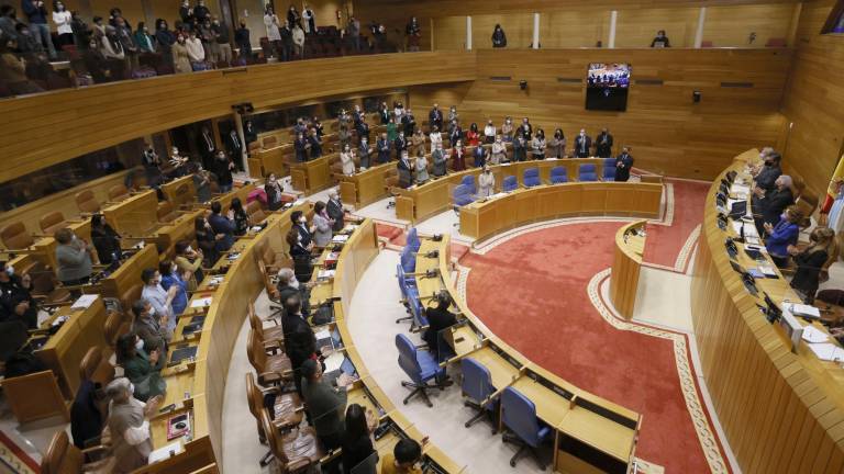 Una vista del Parlamento de Galicia en la sesión del martes. Foto: A.B.