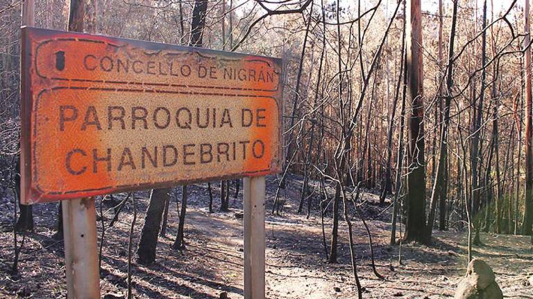 Chandebrito, zona cero de la trágica ola de incendios registrada en octubre de 2017.