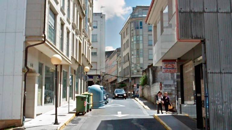 A rúa Compostela, travesía que está no centro da vila de Ordes. Foto: GM