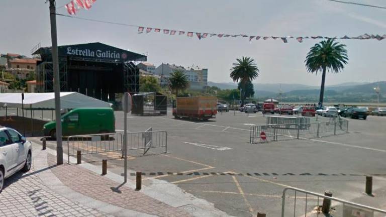 Zona de celebración dos concertos en Ortigueira. Foto: Google Street View