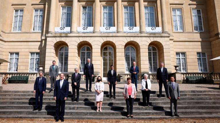 Participantes en la reunión de ministros de Finanzas del G7 en Londres. Foto: Henry Nicholls/E.P.