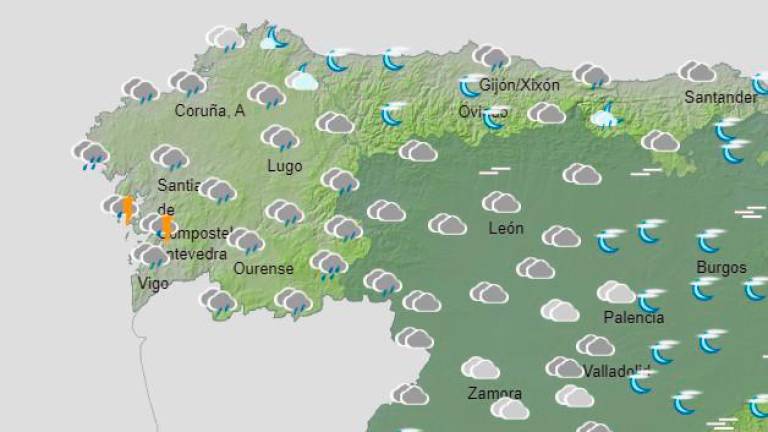 Galicia estará en aviso amarillo y naranja por viento, oleaje y lluvias