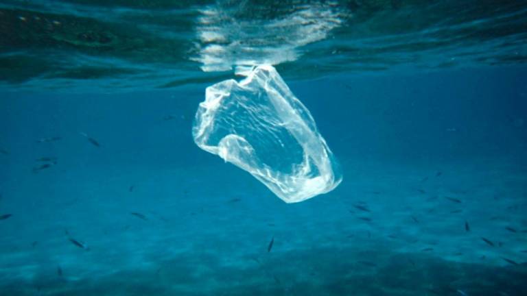 Contaminación. Bolsa de plástico encontrada en el océano. Foto: Europa Press