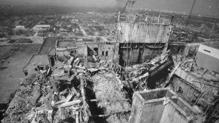 Este es el estado de la central nuclear Vladímir Ilich Lenin tras la explosión. (Fuente, historiageneral.com)