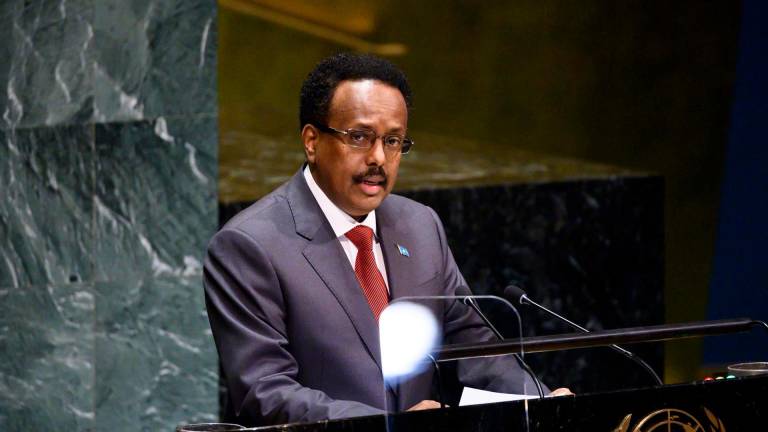 El presidente de Somalia, Mohamed Abdulahi ‘Farmajo’ interviene ante la Asamblea General de la ONU. FOTO: MICHAEL BROCHSTEIN