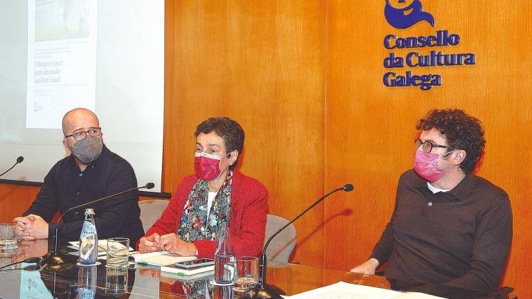 De esquerda a dereita, Sergio Lago, Dolores Vilavedra e Jose Manuel Sande. Foto: CCG