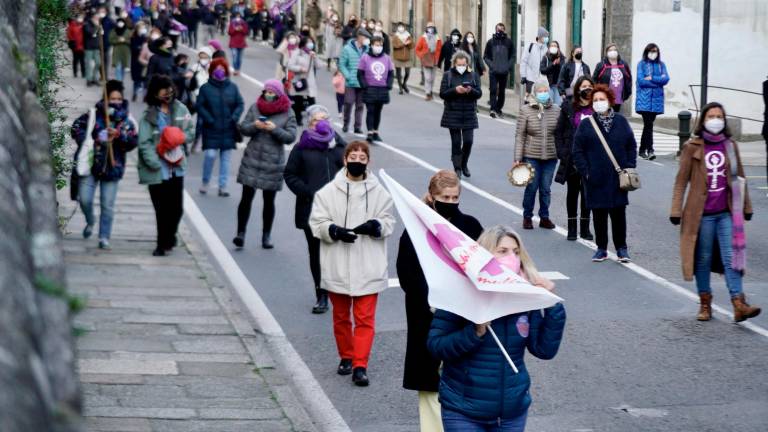 Manifestación convocada polo movemento feminista. Foto: Fernando Blanco