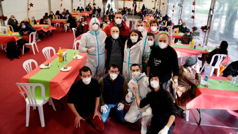 Comida de Navidad del Paluso organizada el año pasado en plena pandemia. Foto: ECG