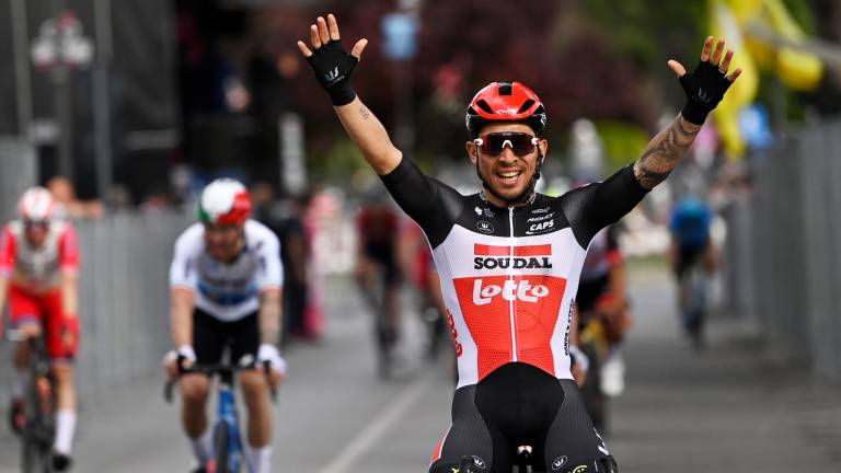 Ewan festeja su éxito en la quinta etapa del Giro. Foto: DPA Europa Press