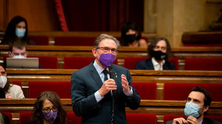 El conseller de Economía y Hacienda, Jaume Giró, ayer en el Parlament. Foto: Europa Press